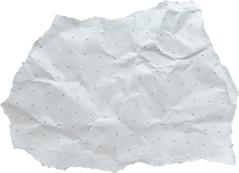 White Torn Crumpled Old Dotted Paper Piece png