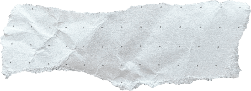 White Torn Crumpled Old Dotted Paper Piece png