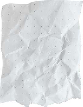 White Torn Crumpled Old Dotted Paper Piece png