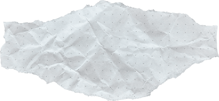 White Torn Crumpled Old Dotted Paper Piece png