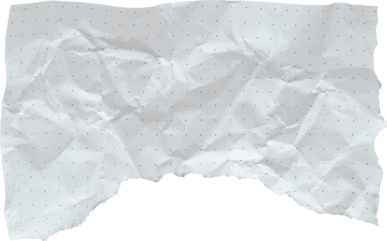 White Torn Crumpled Old Dotted Paper Piece png