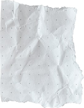 White Torn Crumpled Old Dotted Paper Piece png