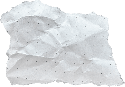 White Torn Crumpled Old Dotted Paper Piece png