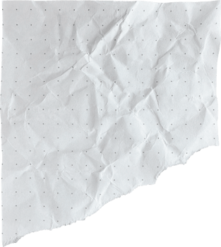 White Torn Crumpled Old Dotted Paper Piece png