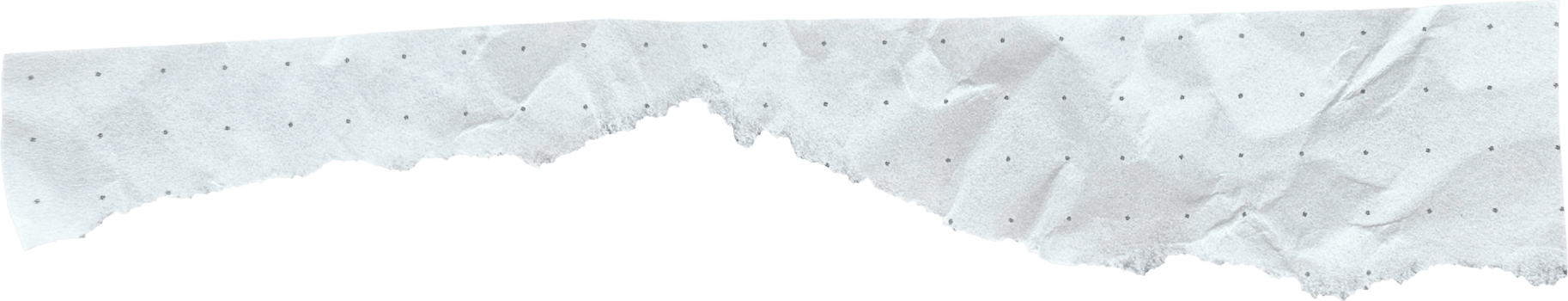 White Torn Crumpled Old Dotted Paper Piece png