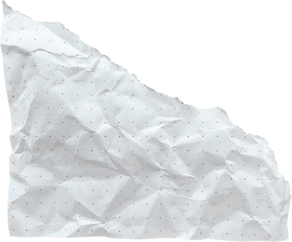 White Torn Crumpled Old Dotted Paper Piece png