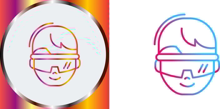 virtual Reality Glasses Icon Design vector