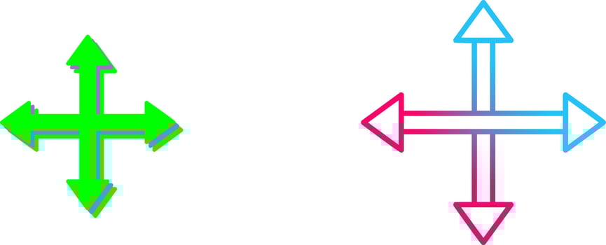 Unique Move Icon Design vector