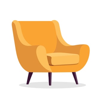 Modern chair flat illustration on white background vector