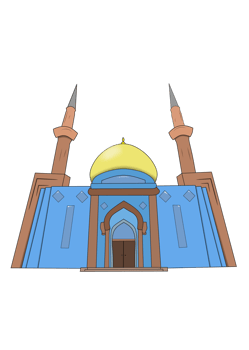 Big blue mosque png