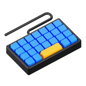 3d rendering keyboard icon. 3d business icon concept png
