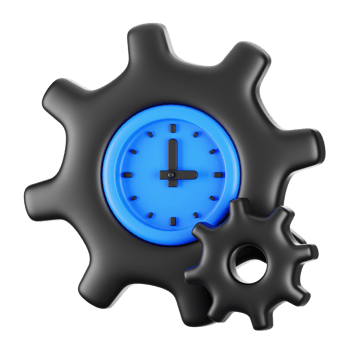 3d rendering time management icon. 3d business icon concept png