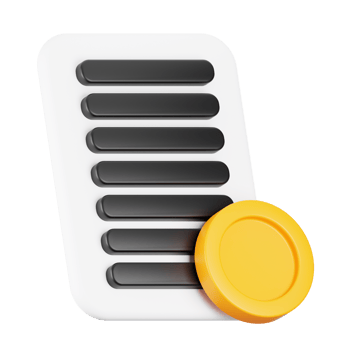 3d rendering invoice icon. 3d business icon concept png