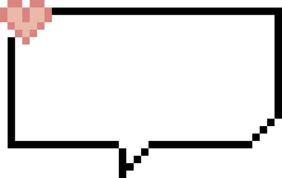 8bit retro game pixel speech bubble balloon icon sticker memo keyword planner text box banner png