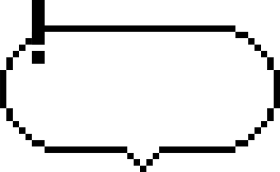 8bit retro game pixel speech bubble balloon icon sticker memo keyword planner text box banner png