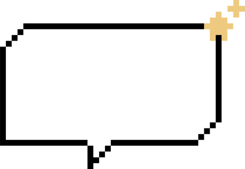 8bit retro game pixel speech bubble balloon icon sticker memo keyword planner text box banner png