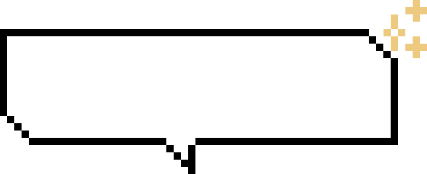 8bit retro game pixel speech bubble balloon icon sticker memo keyword planner text box banner png