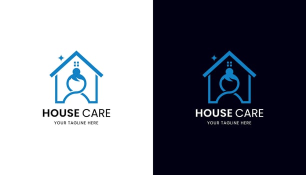 House Care for cleaning services logo Design Template vector