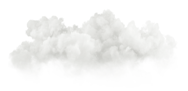 Soft clouds fog shapes cut out 3d rendering png