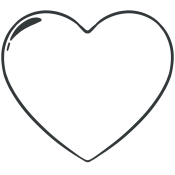 black line heart simple icon png
