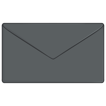 black envelope mail icon illustration png