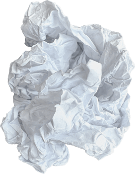 White Torn Crumpled Paper Ball png