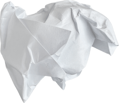 White Torn Crumpled Paper Ball png