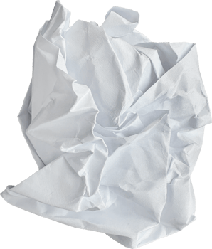 White Torn Crumpled Paper Ball png