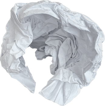 White Torn Crumpled Paper Ball png