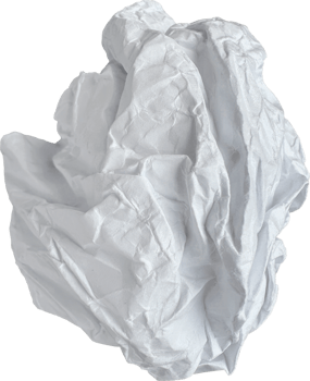 White Torn Crumpled Paper Ball png