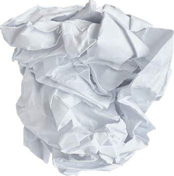 White Torn Crumpled Paper Ball png