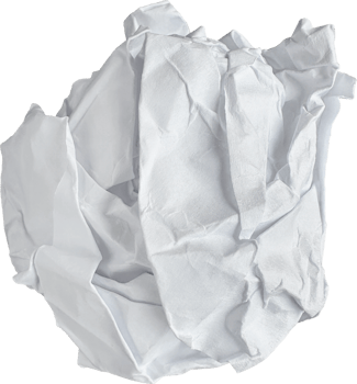 White Torn Crumpled Paper Ball png