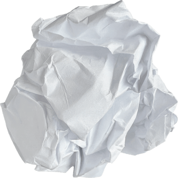 White Torn Crumpled Paper Ball png