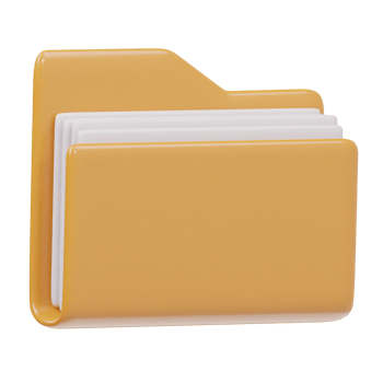 Folder icon 3d render illustration png