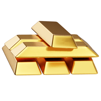 Gold bar icon 3d render illustration png