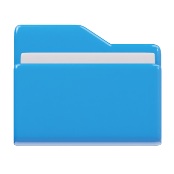 Folder icon 3d render illustration png
