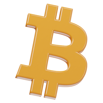 Bitcoin icon 3d render illustration png