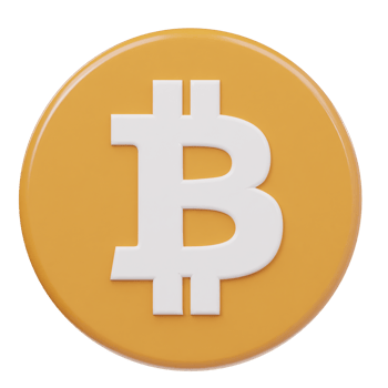 Bitcoin icon 3d render illustration png
