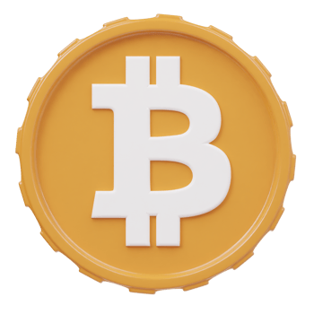 Bitcoin icon 3d render illustration png