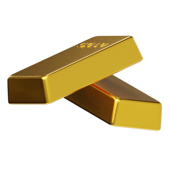 Gold bar icon 3d render illustration png