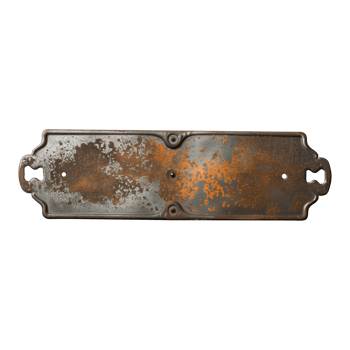 metal rusty plate with rivets png