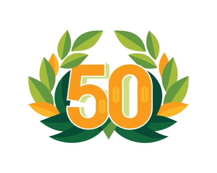 Leaf Number 50 illustration vector