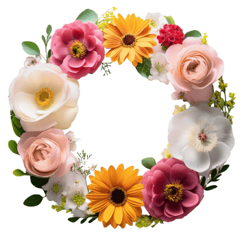The necklace is made from real and fresh flowers png