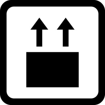 This side up flat icon isolated on white background. Package symbol, label illustration. Delivery transportation. vector