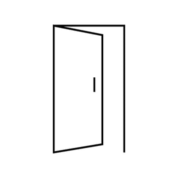 open door icon vector