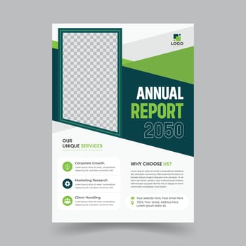 Simple and Clean Annual Report Flyer vector