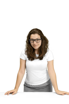 young and friendly teacher at her desk interacting the class png
