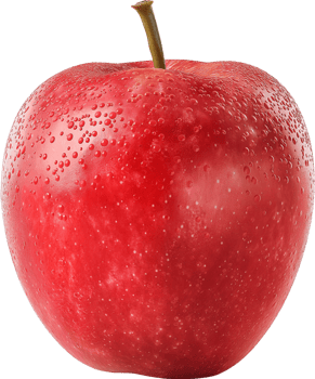 Red Apple fruits isolated on a transparent background png