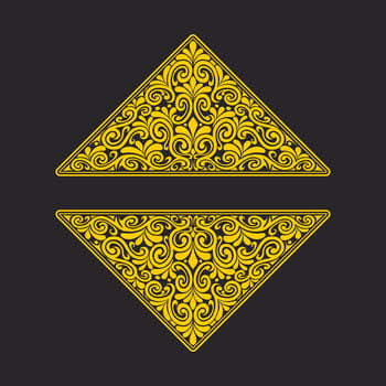Ornament floral design element for frame, border, and wedding with vintage style vector