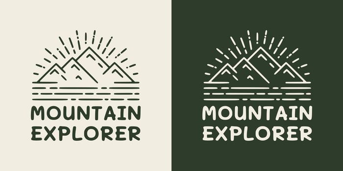 Vintage mountain club emblem badge design suitable for printable products. vector